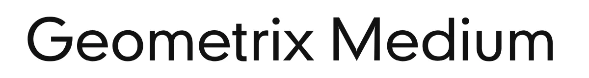 Geometrix Medium original font preview