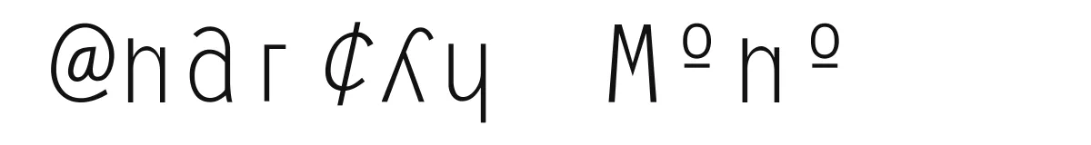 Anarchy Mono original font preview