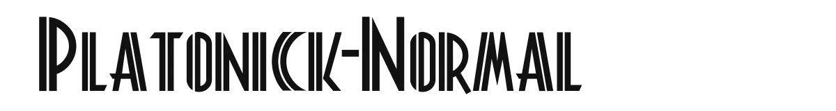 Platonick-Normal original font preview
