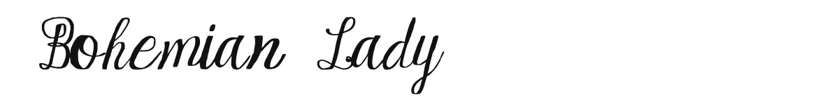 Bohemian Lady original font preview