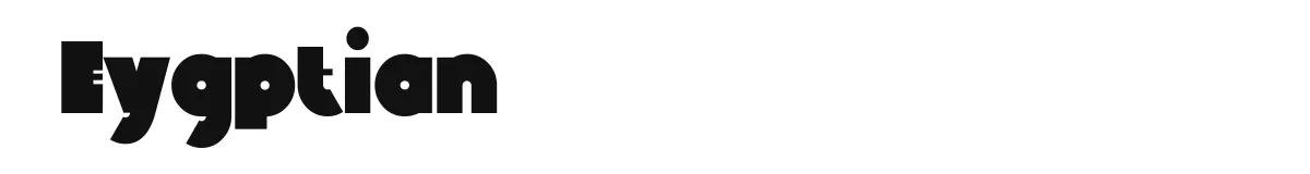 Eygptian original font preview