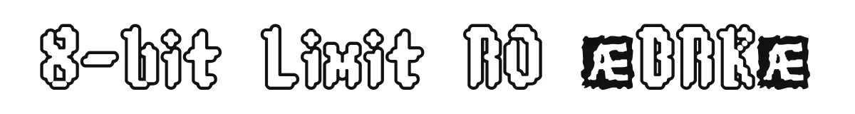 8-bit Limit RO (BRK) original font preview