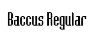 Baccus Regular original font preview