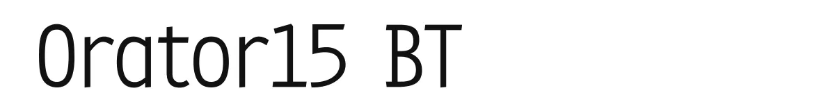 Orator15 BT original font preview