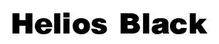 Helios Black original font preview