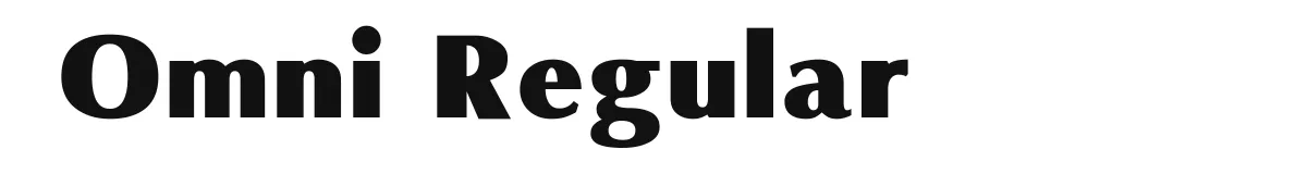 Omni Regular original font preview