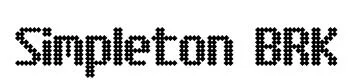 Simpleton BRK original font preview