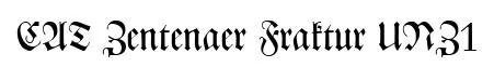 CAT Zentenaer Fraktur UNZ1 font preview