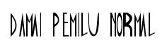 DAMAI PEMILU Normal original font preview