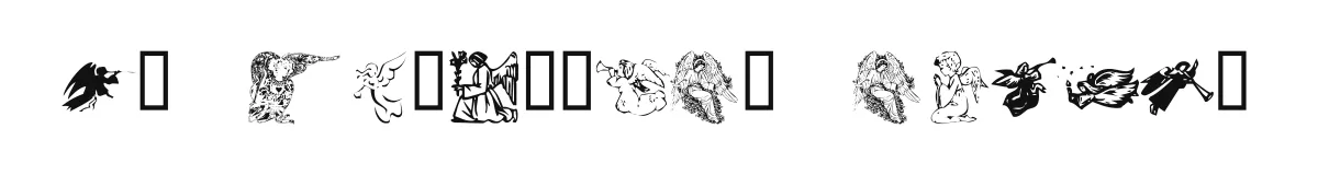 KR Christmas Angels original font preview