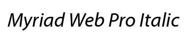 Myriad Web Pro Italic