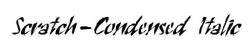 Scratch-Condensed Italic