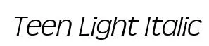 Teen Light Italic