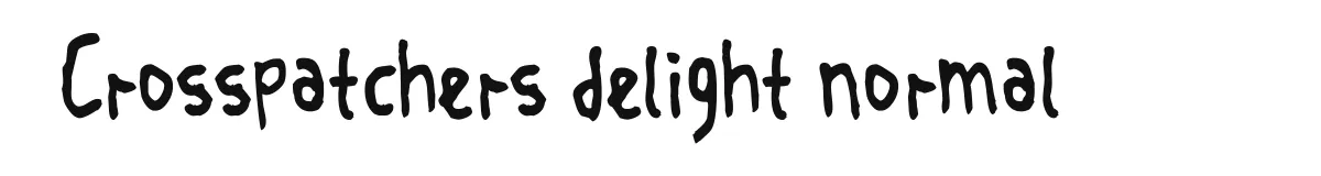 Crosspatchers delight normal original font preview