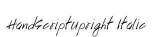 HandScriptUpright Italic