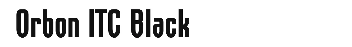 Orbon ITC Black original font preview