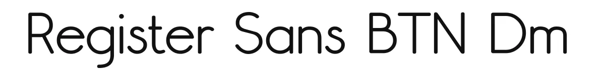 Register Sans BTN Dm original font preview