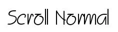 Scroll Normal original font preview