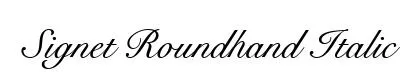 Signet Roundhand Italic