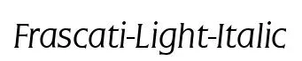 Frascati-Light-Italic