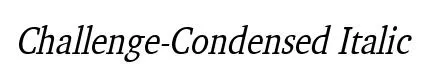 Challenge-Condensed Italic