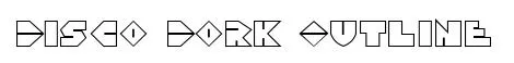 Disco Dork Outline original font preview