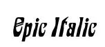 Epic Italic original font preview