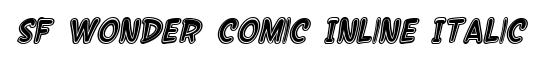 SF Wonder Comic Inline Italic