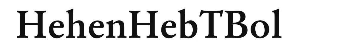 HehenHebTBol original font preview
