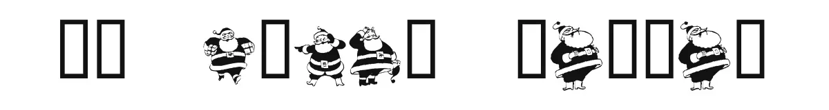KR Eight Santas original font preview
