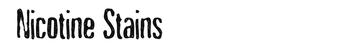 Nicotine Stains original font preview