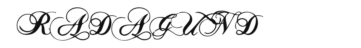RADAGUND original font preview