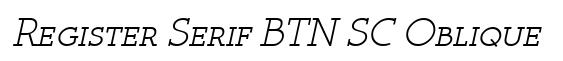 Register Serif BTN SC Oblique
