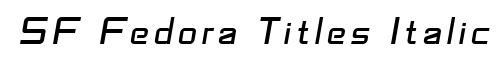 SF Fedora Titles Italic