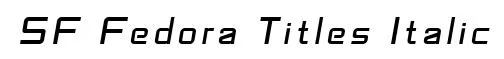 SF Fedora Titles Italic