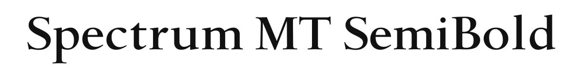 Spectrum MT SemiBold original font preview