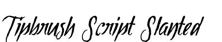Tipbrush Script Slanted