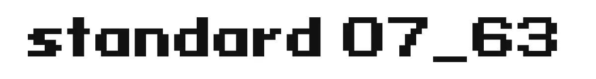 standard 07_63 original font preview