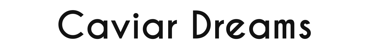 Caviar Dreams original font preview