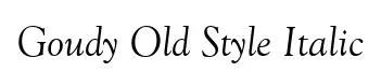 Goudy Old Style Italic