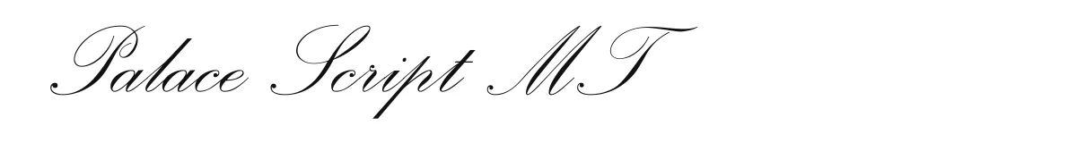 Palace Script MT original font preview
