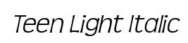 Teen Light Italic