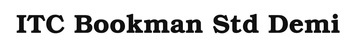 ITC Bookman Std Demi original font preview