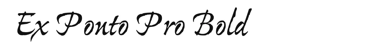 Ex Ponto Pro Bold original font preview
