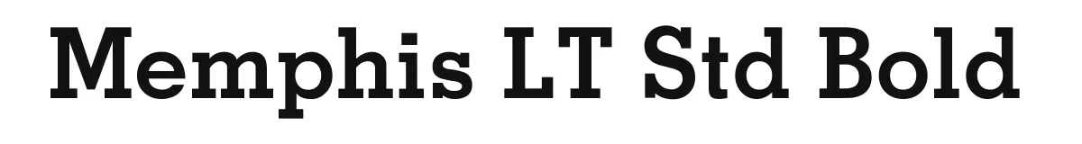 Memphis LT Std Bold original font preview