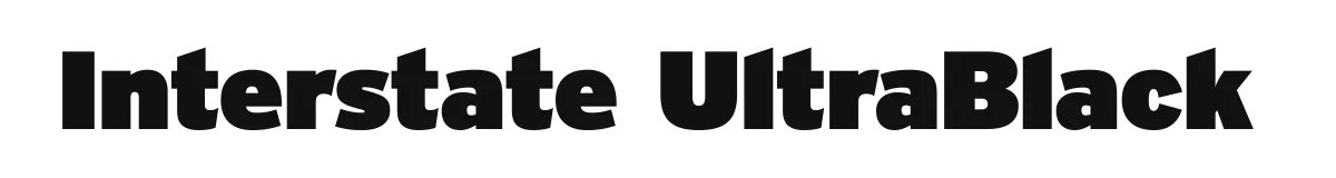 Interstate UltraBlack original font preview
