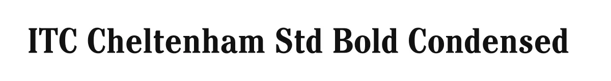 ITC Cheltenham Std Bold Condensed original font preview