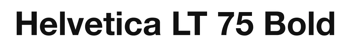 Helvetica LT 75 Bold original font preview