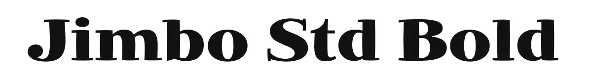 Jimbo Std Bold original font preview