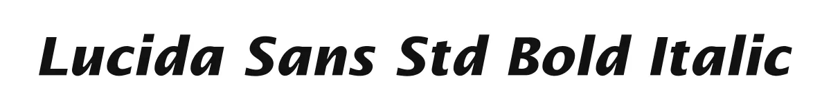 Lucida Sans Std Bold Italic original font preview
